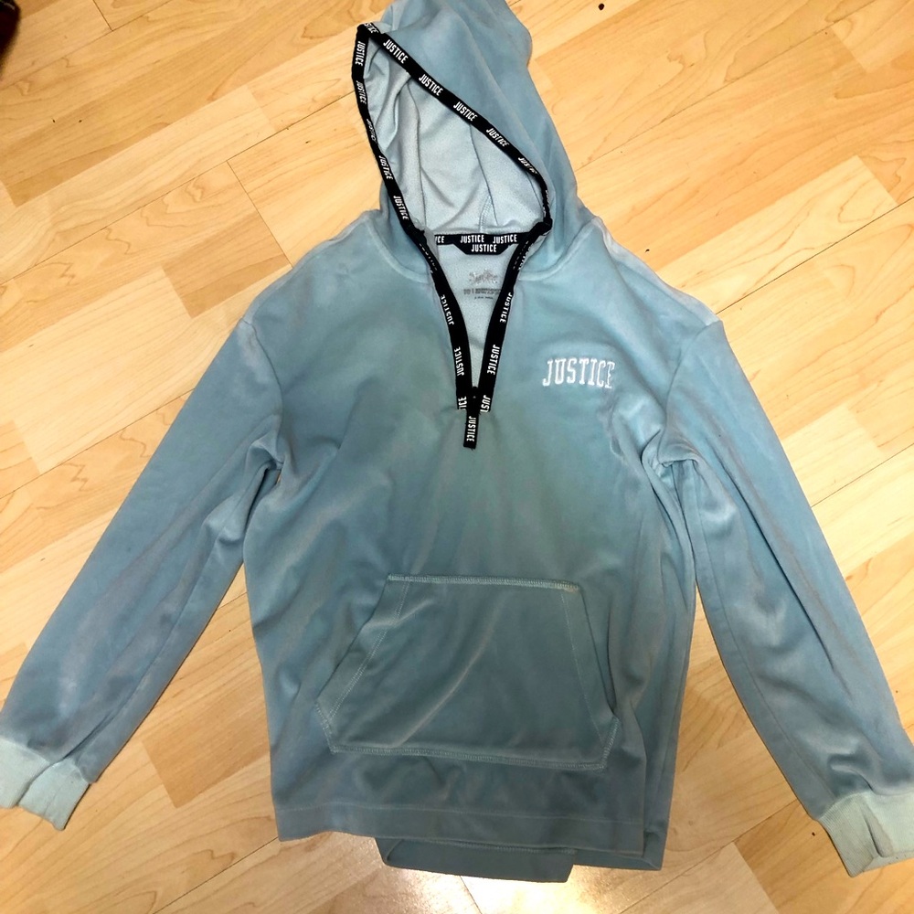 Justice blue hoodie